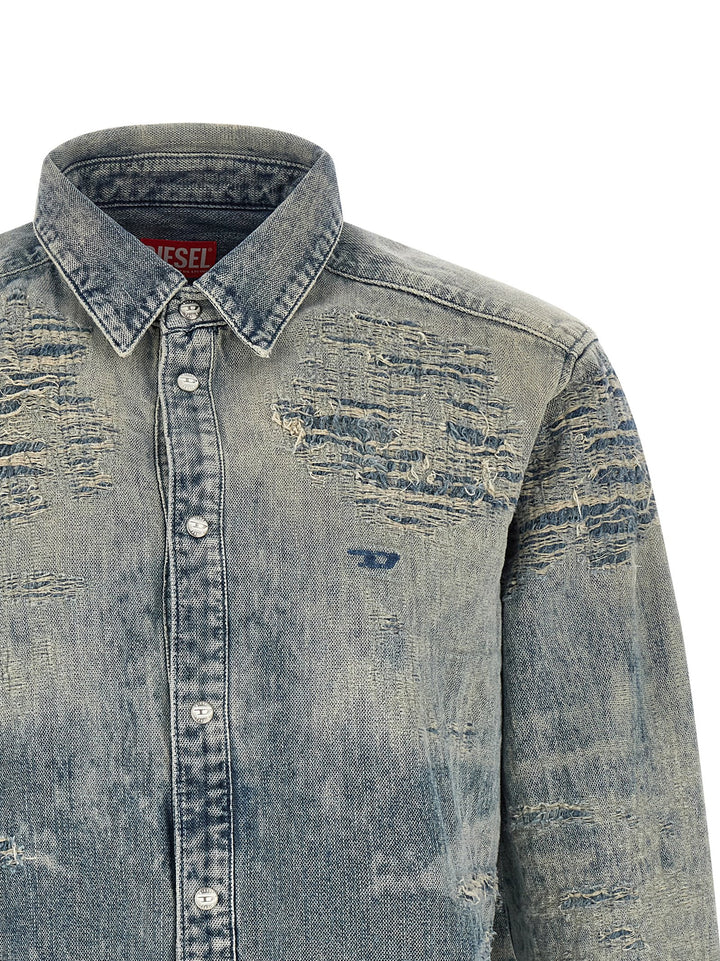 Diesel Blue Cotton Blouse