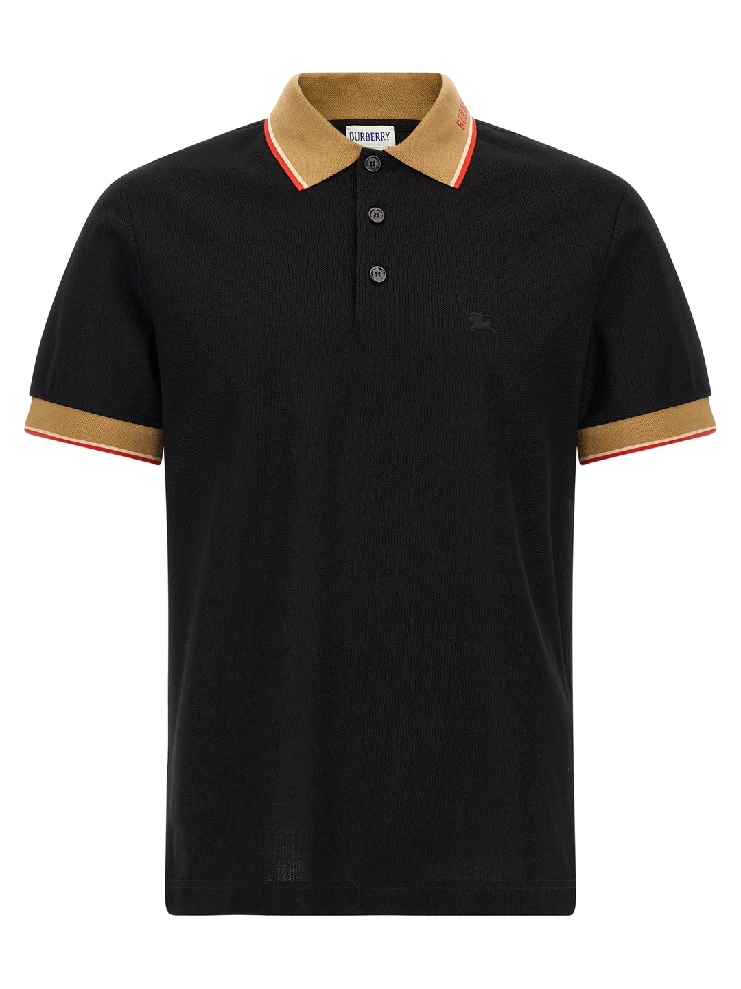 Burberry Black Cotton Polo Shirt