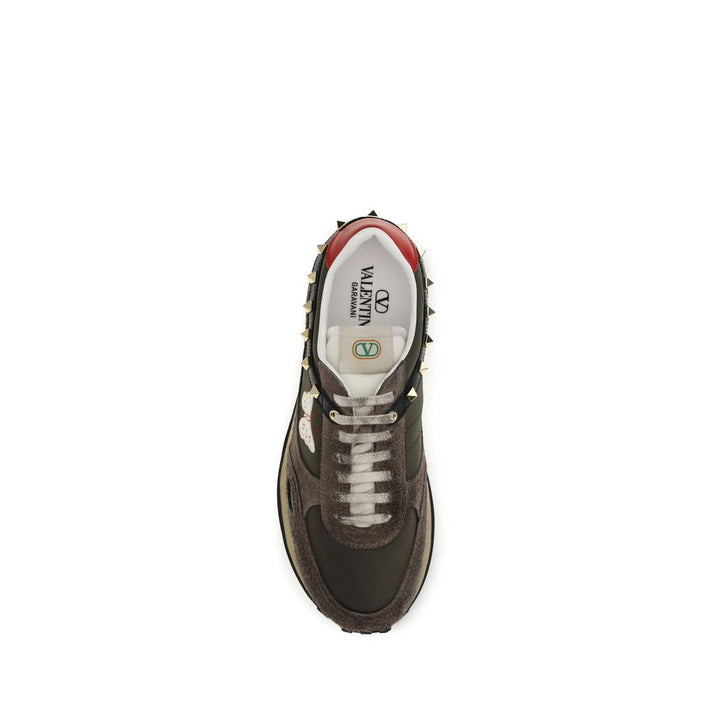 Valentino Garavani Brown Nylon Low Top Sneakers