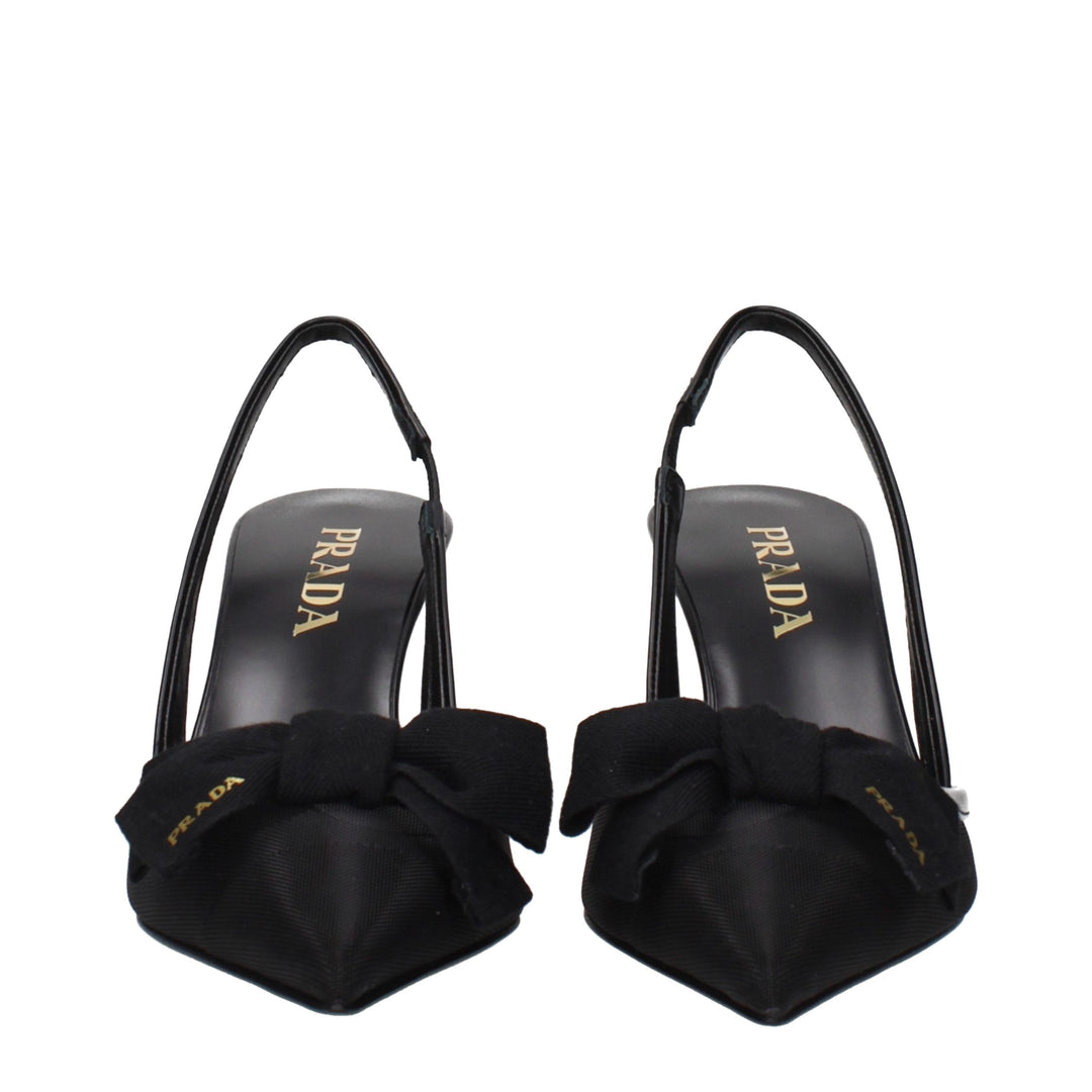 Prada Black Fibres High Heel Pumps