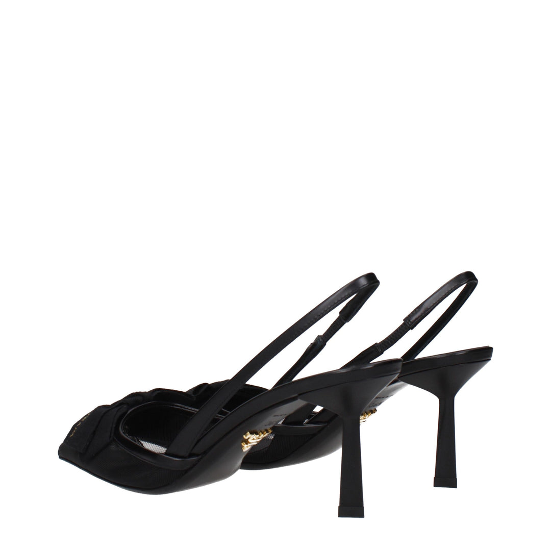 Prada Black Fibres High Heel Pumps