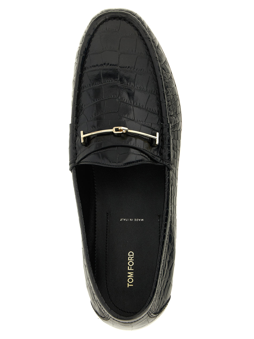 Tom Ford Black Calfskin Slip-On Loafers