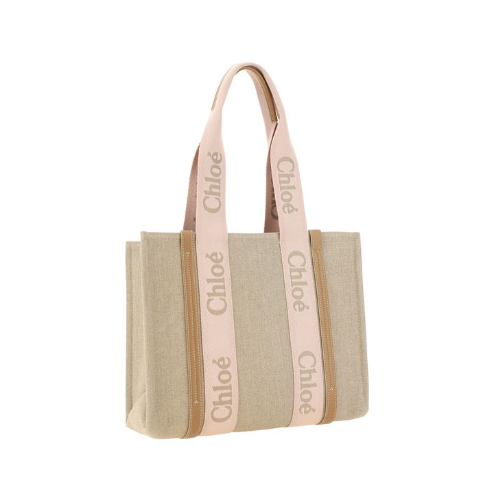 Chloé Brown Linen Shoulder Bag