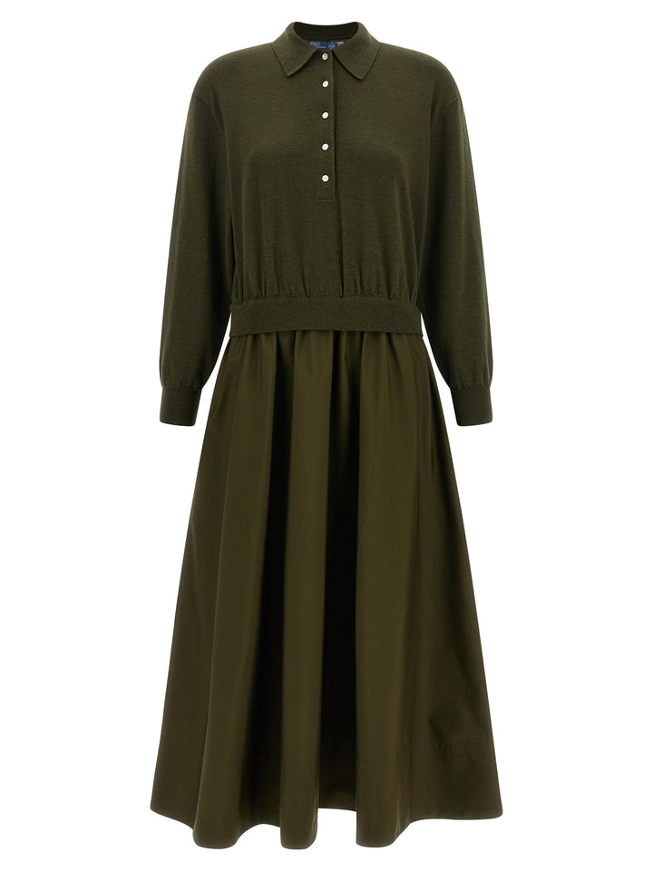 Polo Ralph Lauren Bicolor Wool Long Dress