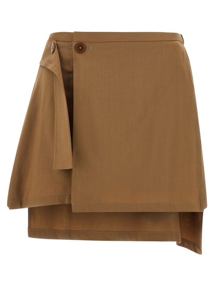Vivienne Westwood Brown Virgin Wool Long Skirt