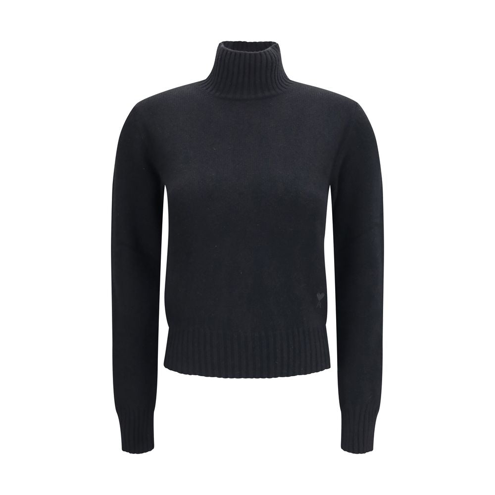 Ami Paris Black Cashmere Turtleneck