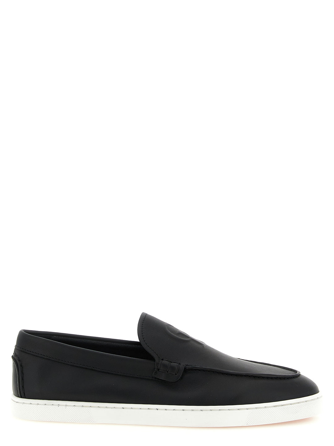 Christian Louboutin Black Calfskin Slip-On Loafers