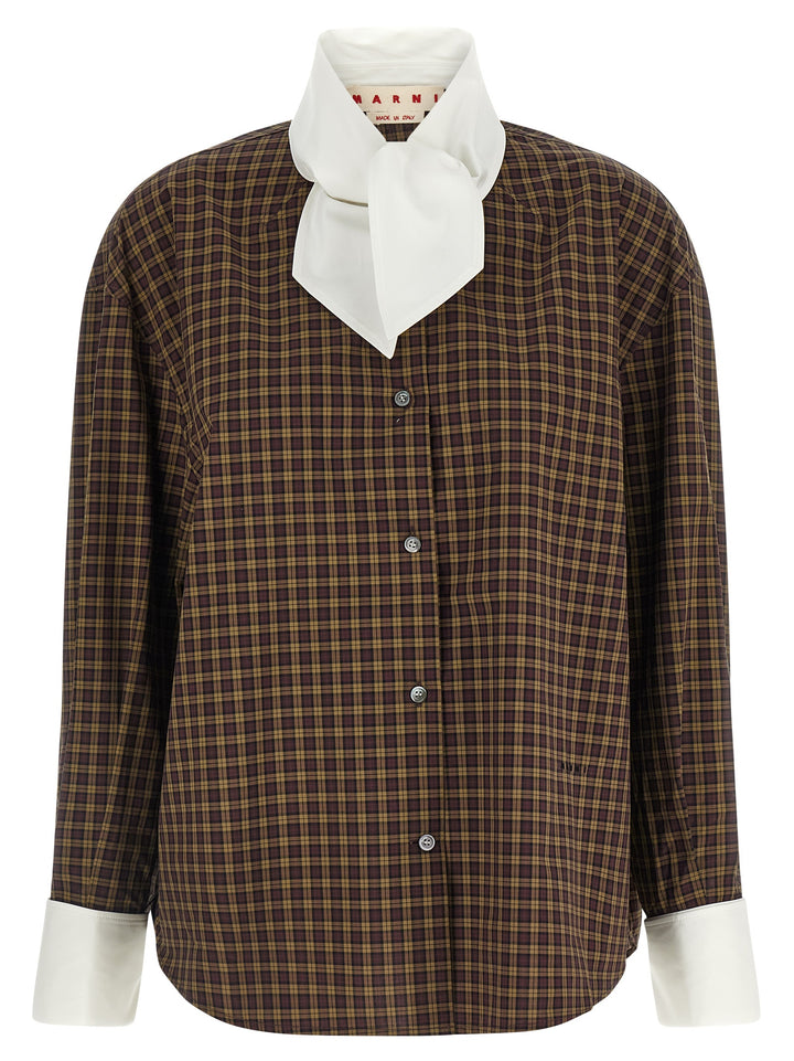 Marni Brown Cotton Blouse