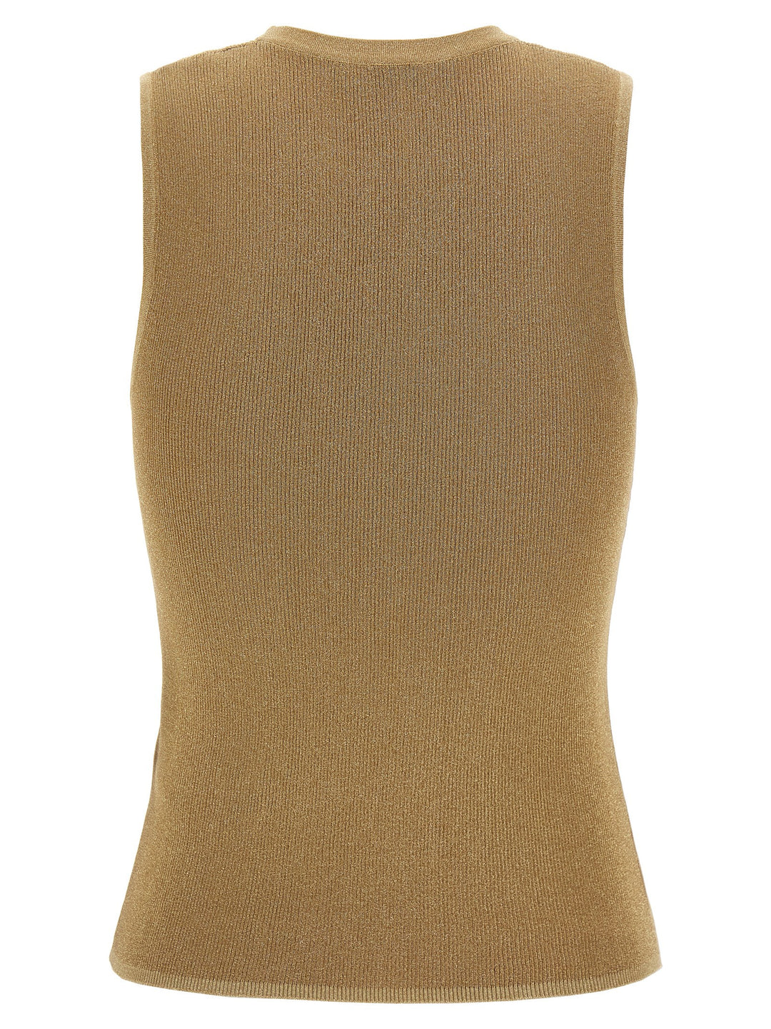 Max Mara Gold Polyamide Sleeveles T-Shirt