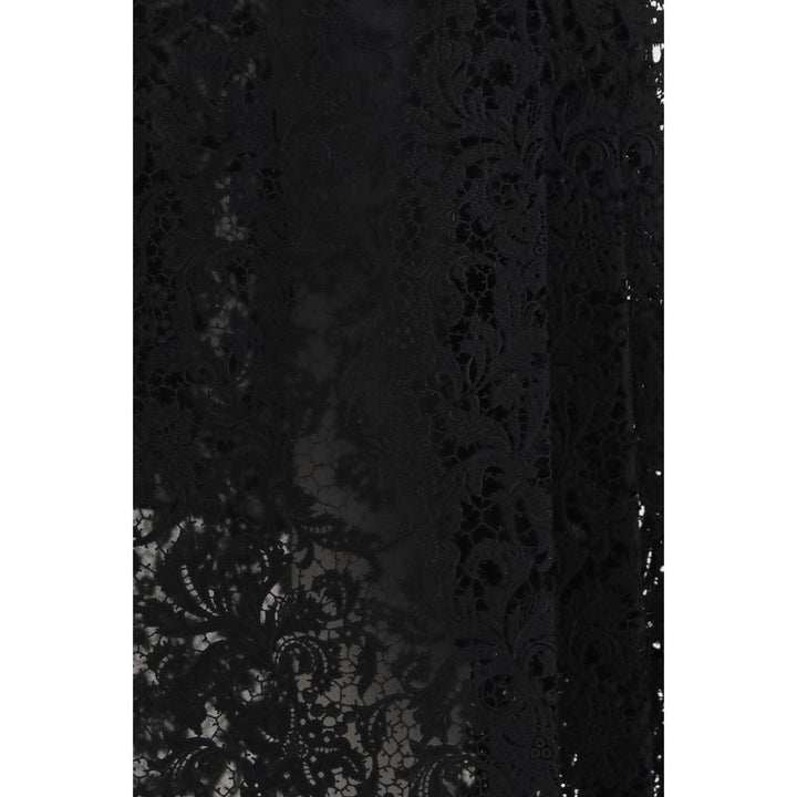 Fendi Black Silk Midi Skirt