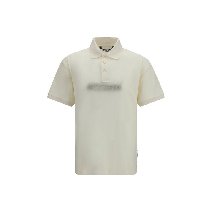 Palm Angels Beige Cotton Polo Shirt