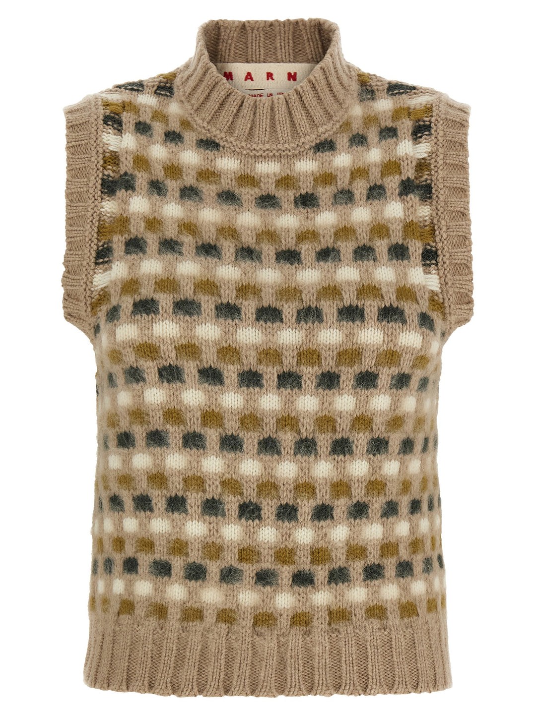 Marni Beige Wool Sleeveless Jacket