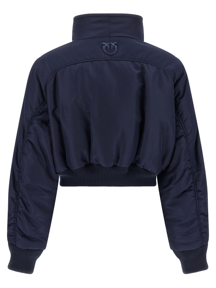 PINKO Blue Polyamide Bomber