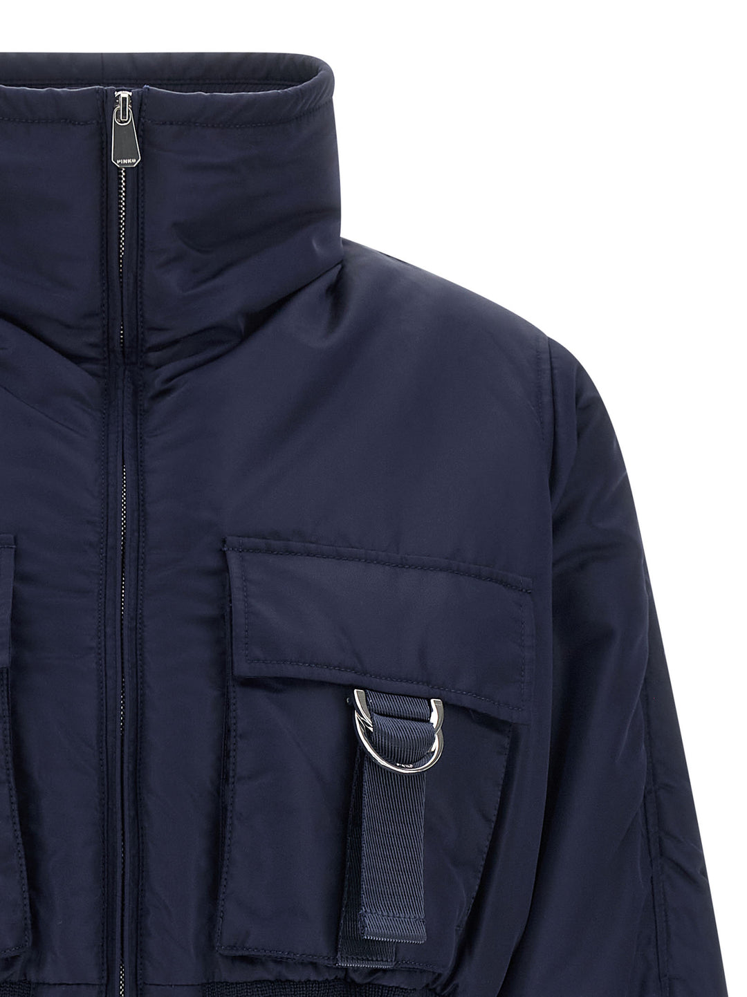 PINKO Blue Polyamide Bomber