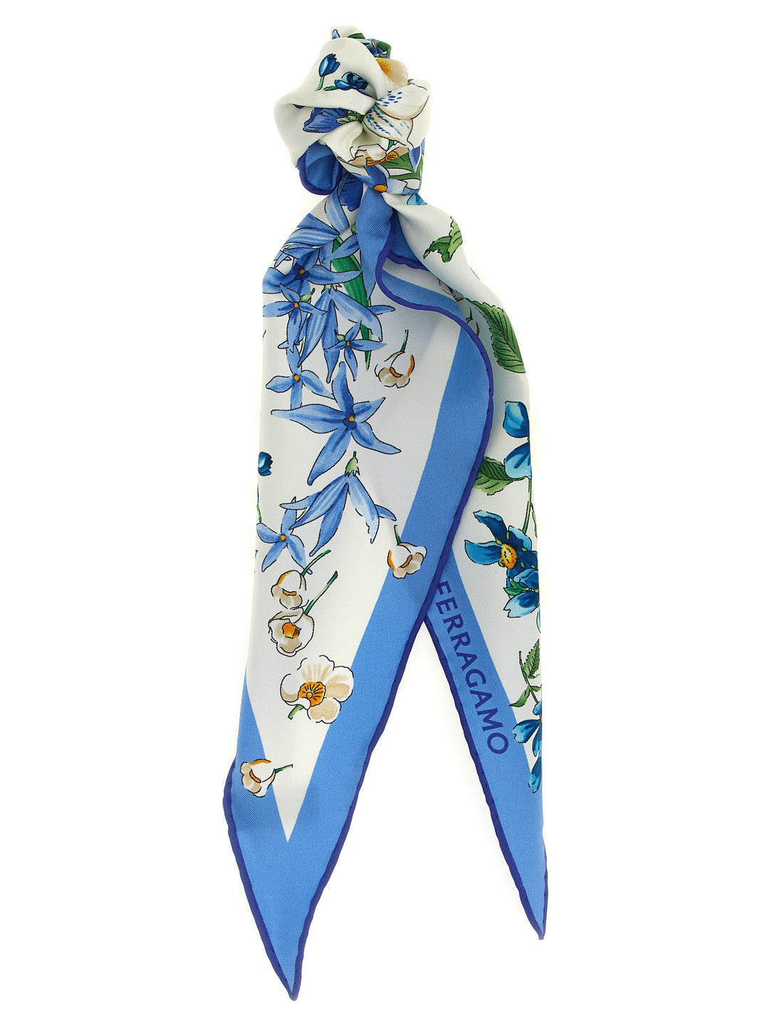 Ferragamo Blue Silk Foulard