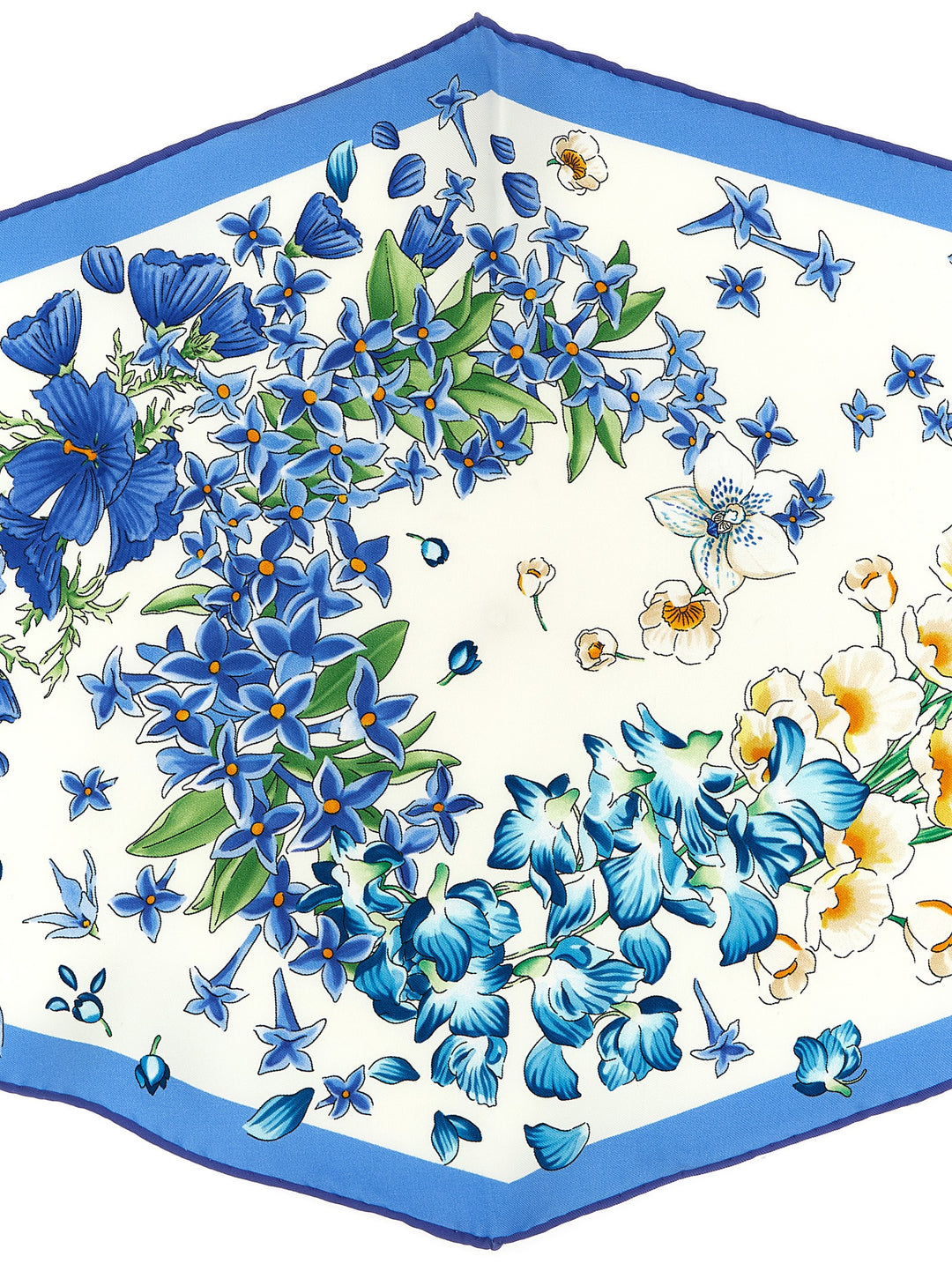 Ferragamo Blue Silk Foulard