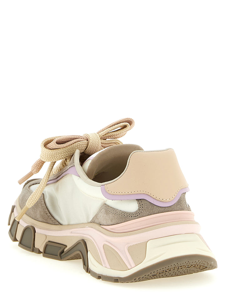 Dolce & Gabbana Beige Calfskin Athletic Sneakers