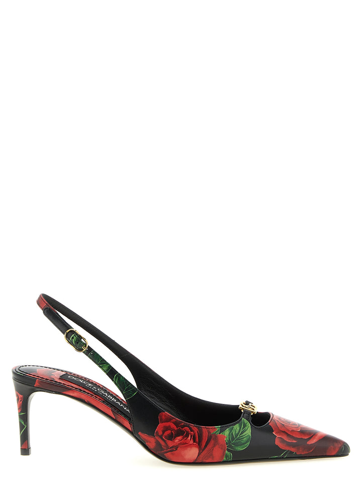 Dolce & Gabbana Multicolor Calfskin Mid Heel Pumps