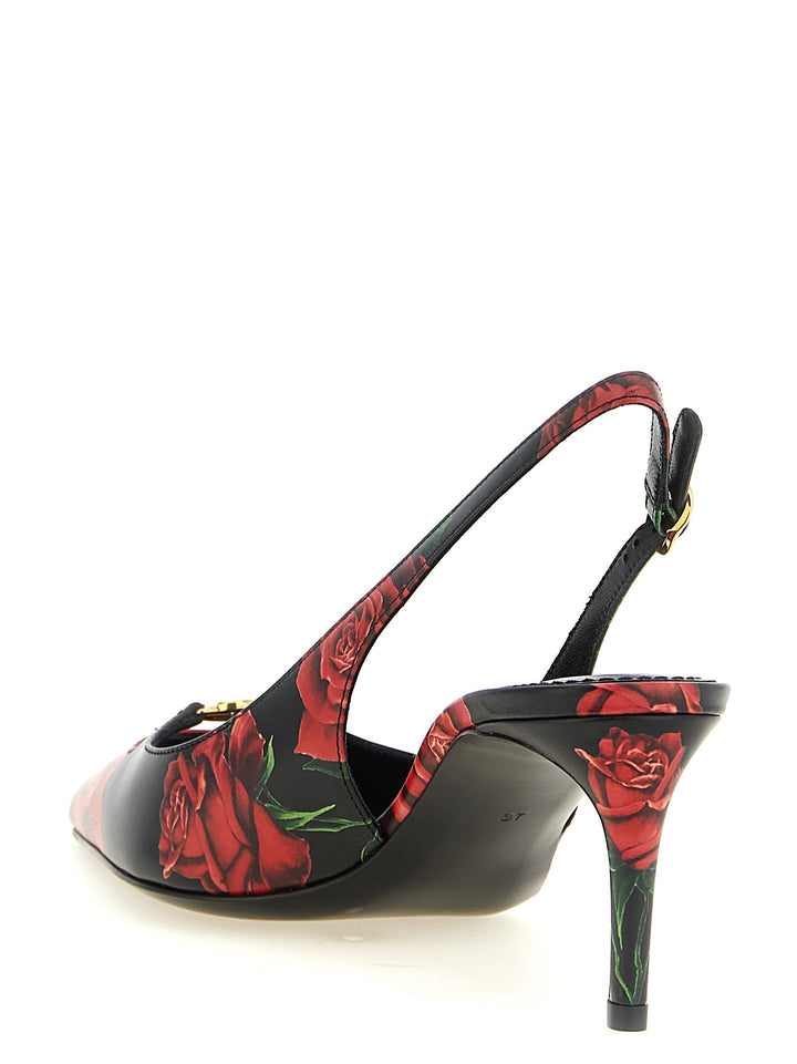 Dolce & Gabbana Multicolor Calfskin Mid Heel Pumps