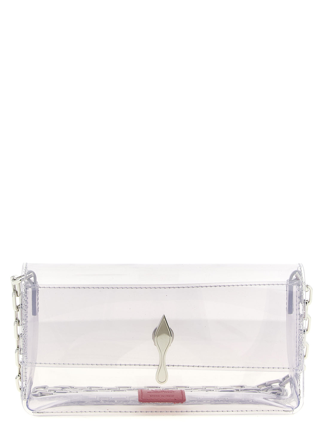Christian Louboutin Silver Pvc Clutch Bag