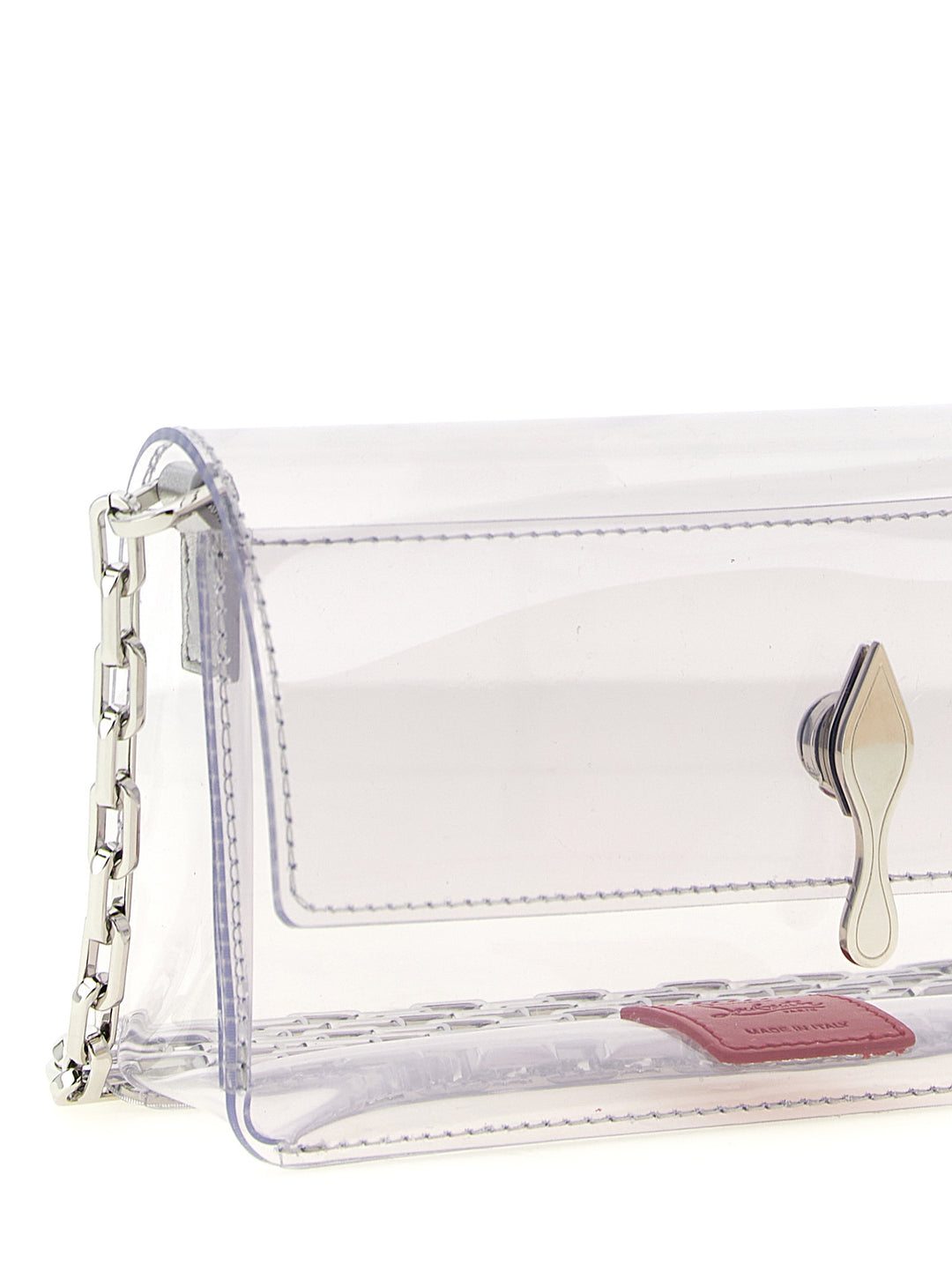 Christian Louboutin Silver Pvc Clutch Bag
