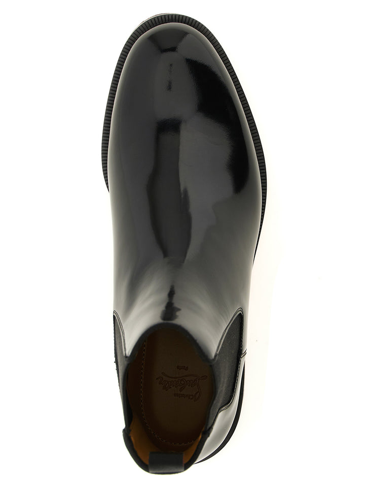 Christian Louboutin Black Calfskin Chelsea Boots