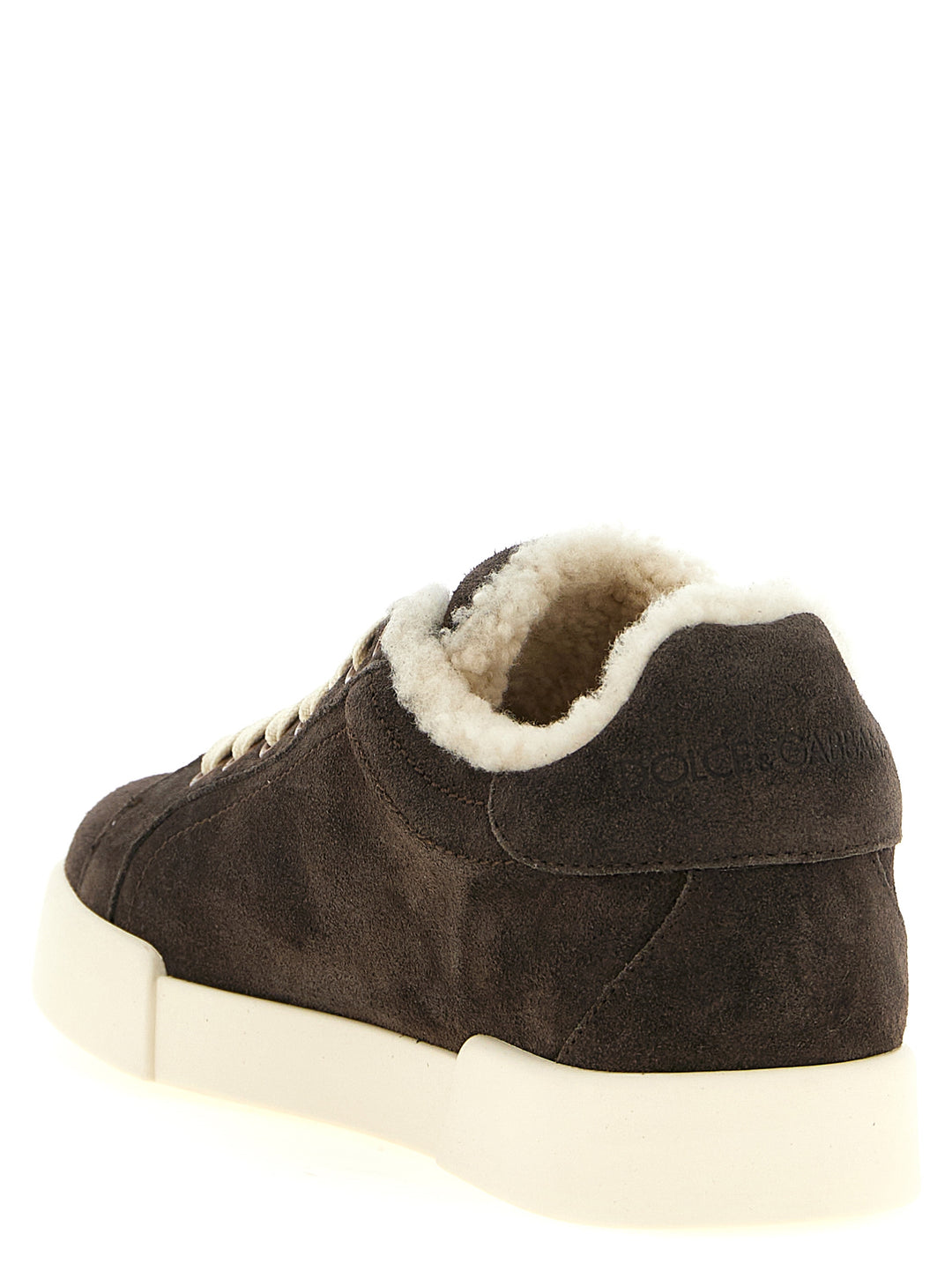 Dolce & Gabbana Brown Calfskin Low Top Sneakers