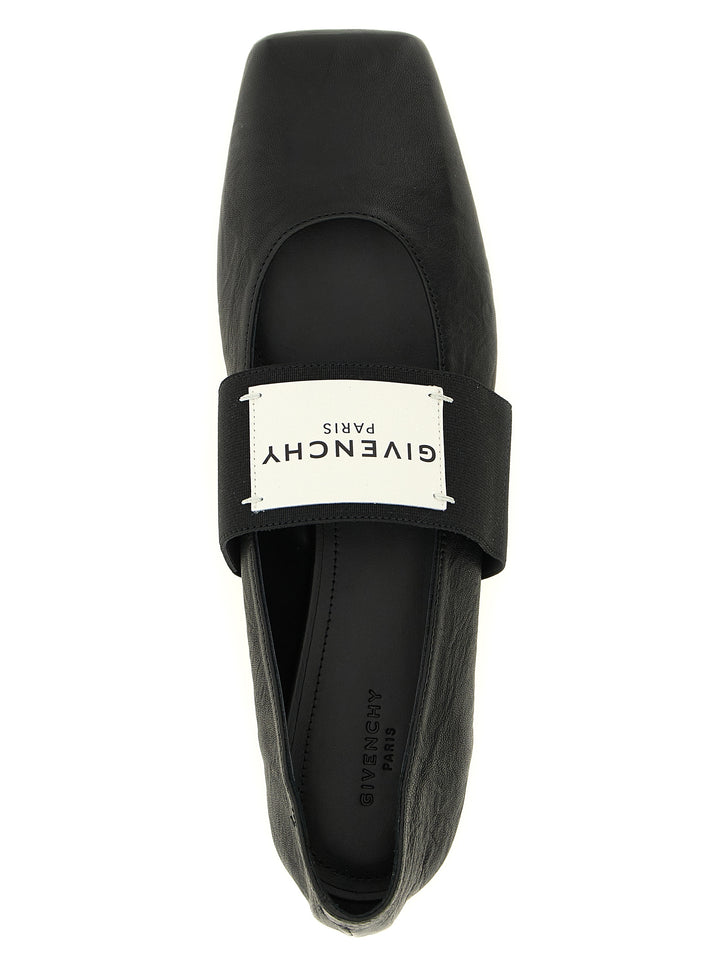 Givenchy Black Lamb Leather Ballet Flats