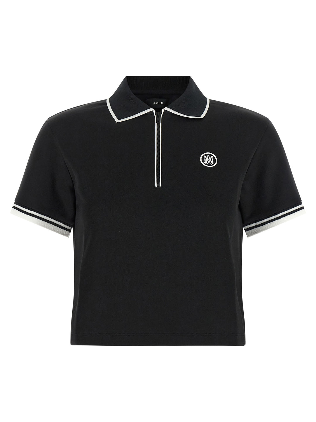 Amiri Black Polyester Polo Shirt