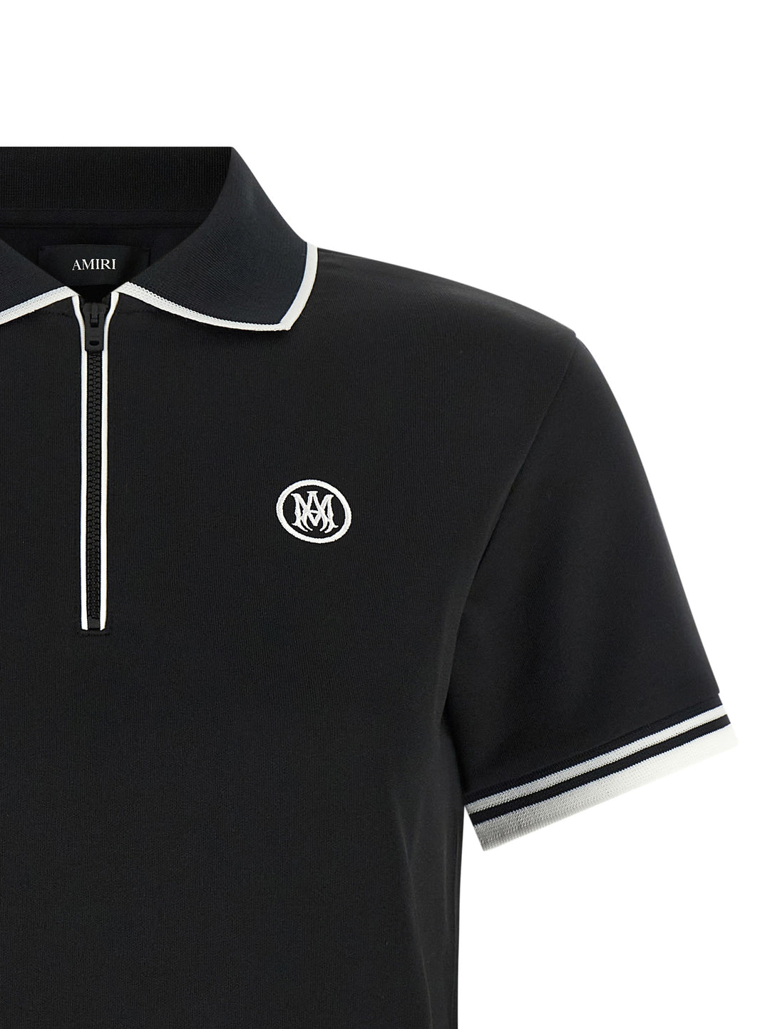 Amiri Black Polyester Polo Shirt