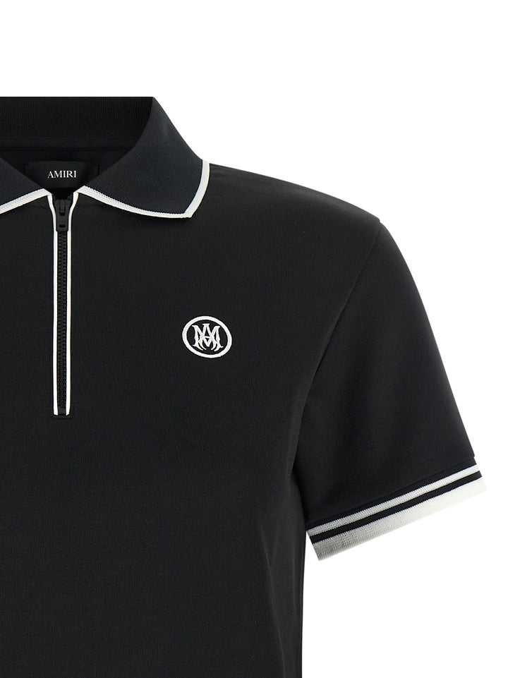 Amiri Black Polyester Polo Shirt