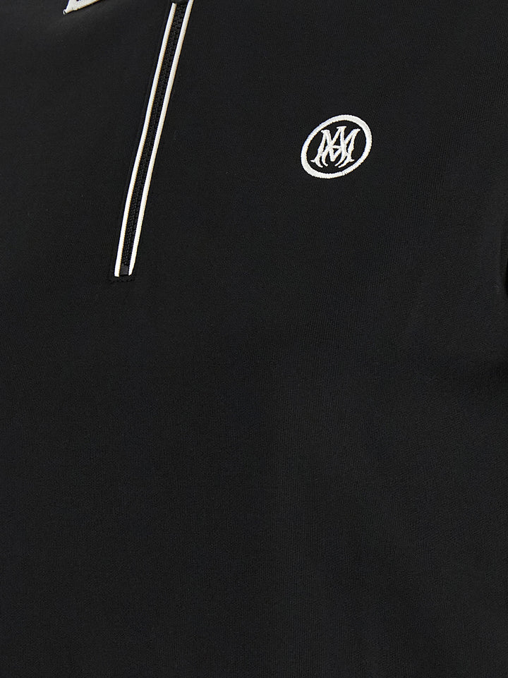 Amiri Black Polyester Polo Shirt