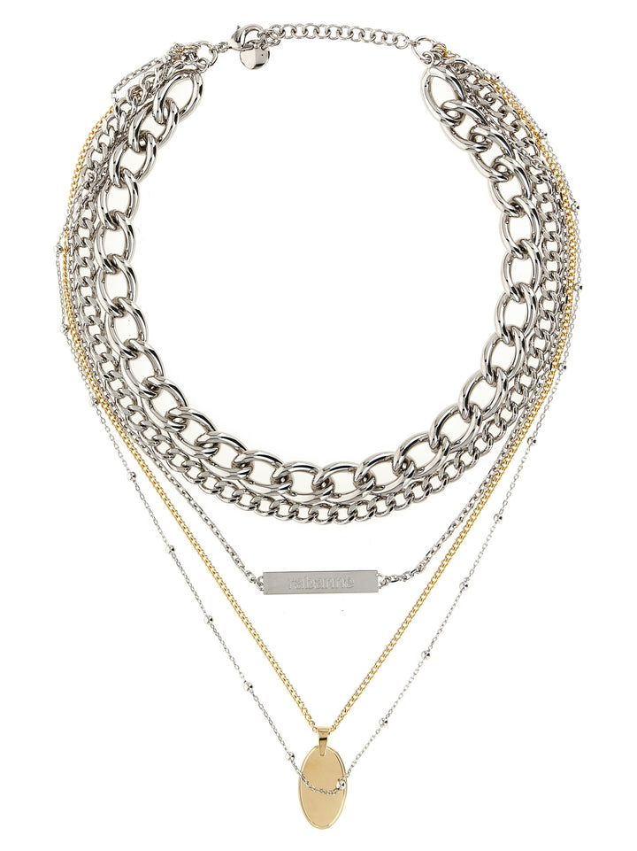 Paco Rabanne Silver Brass Necklace