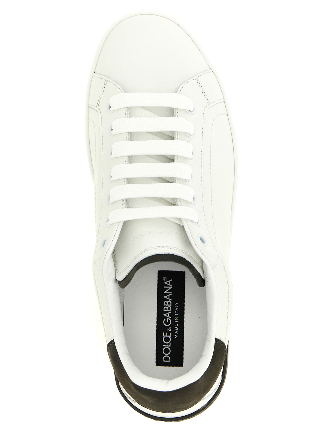 Dolce & Gabbana White Calfskin Low Top Sneakers