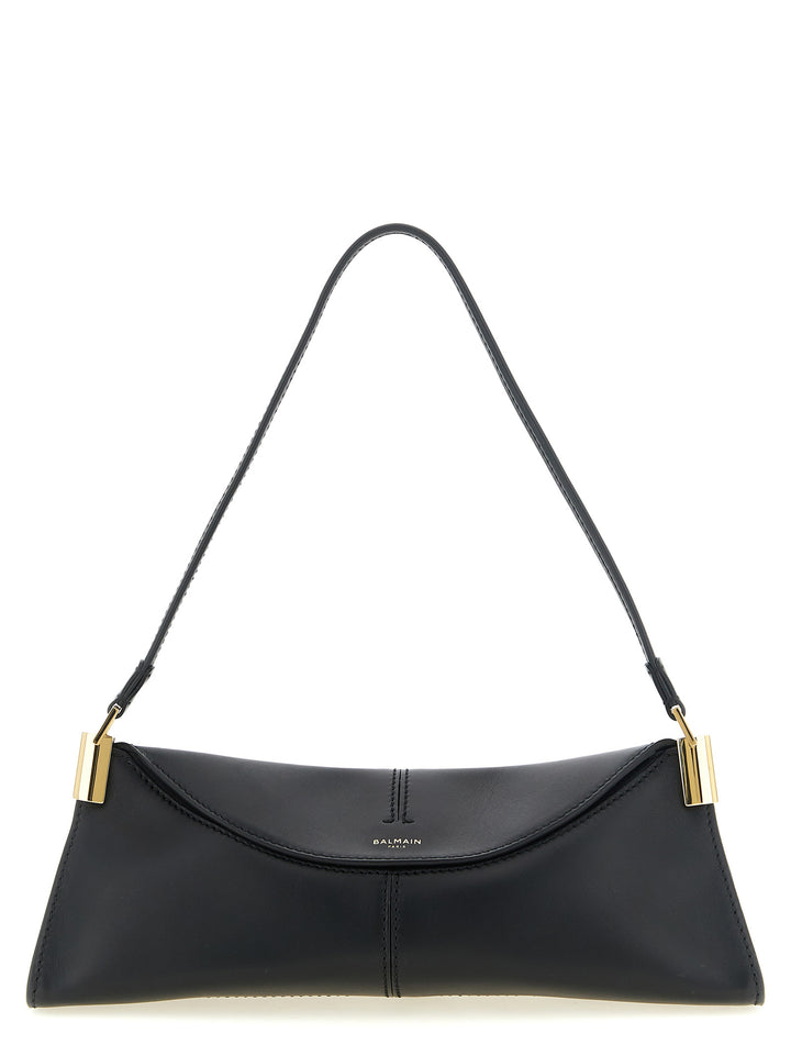 Balmain Black Calfskin Shoulder Bag