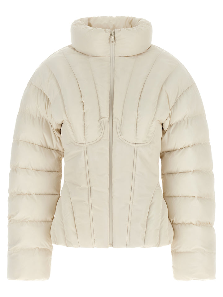 Elisabetta Franchi White Polyester Full-Length Jacket