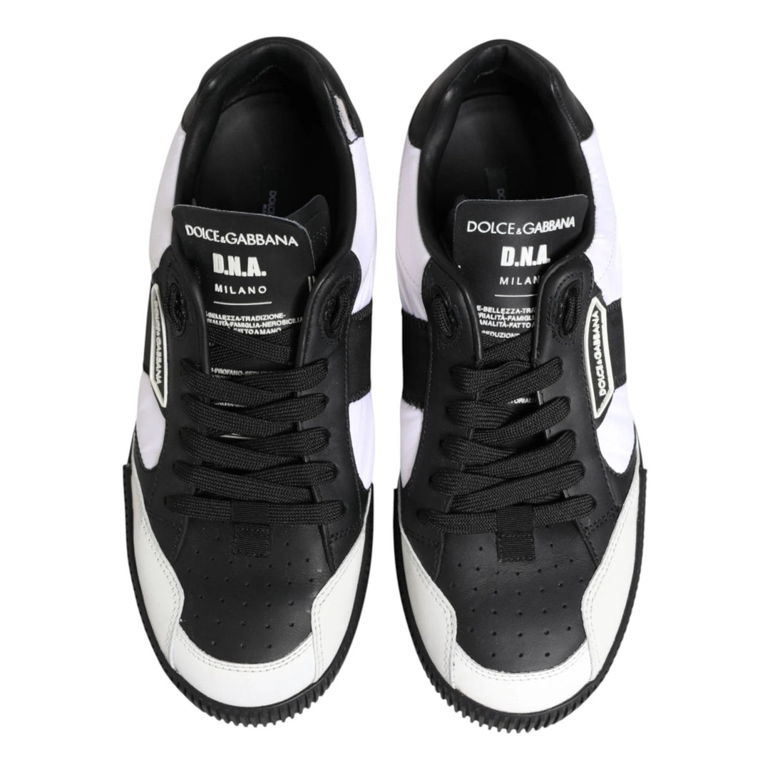 Dolce & Gabbana Black White MIAMI Low Top Men Sneakers Shoes