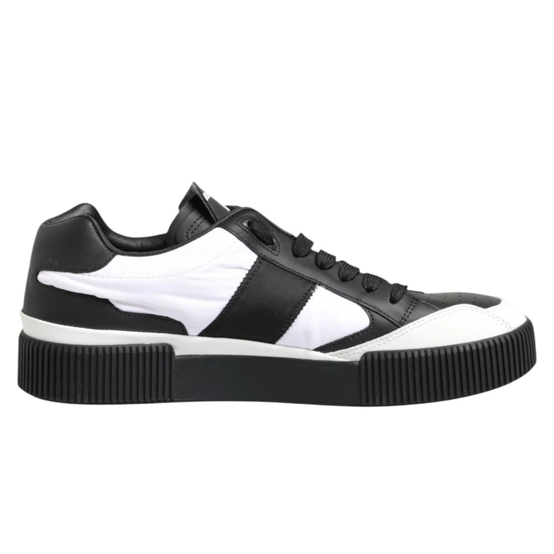 Dolce & Gabbana Black White MIAMI Low Top Men Sneakers Shoes