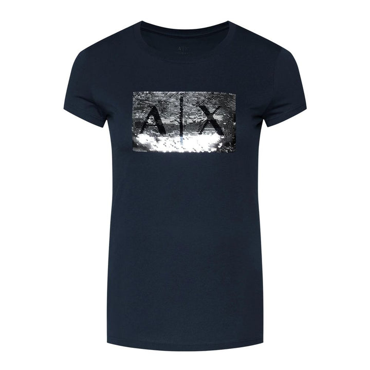 Armani Exchange Blue Cotton T-Shirt