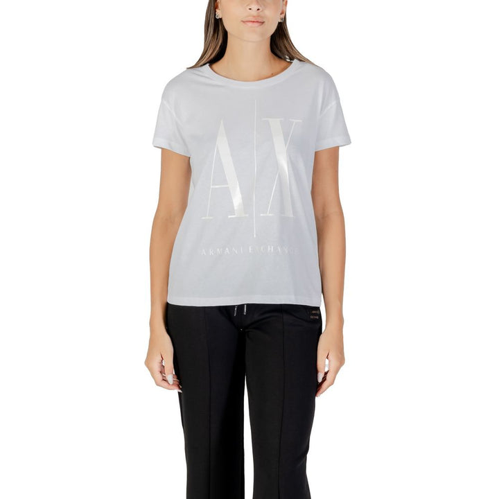 Armani Exchange White Cotton T-Shirt