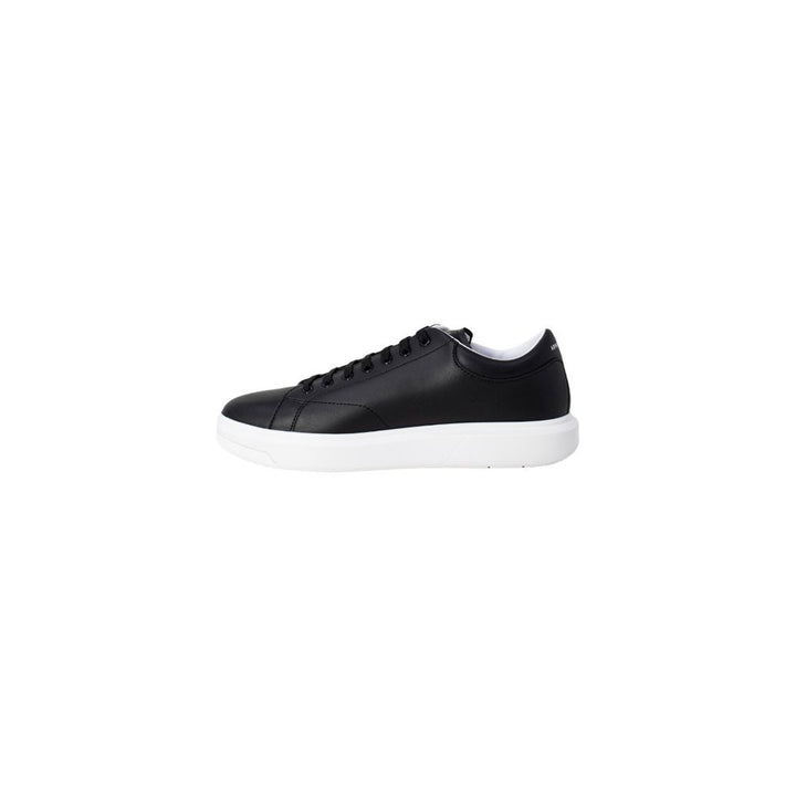 Armani Exchange Black Leather Low Top Sneakers