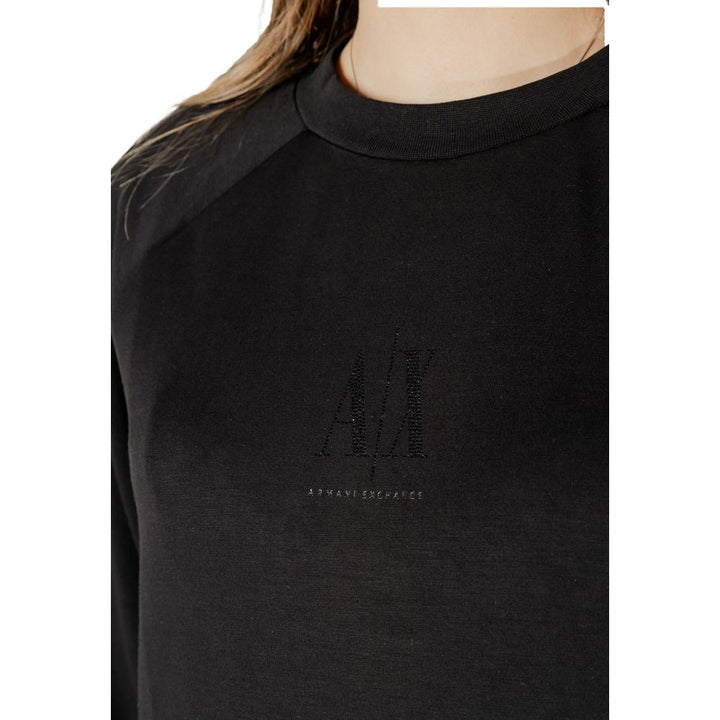 Armani Exchange Black Viscose Sweatshirt