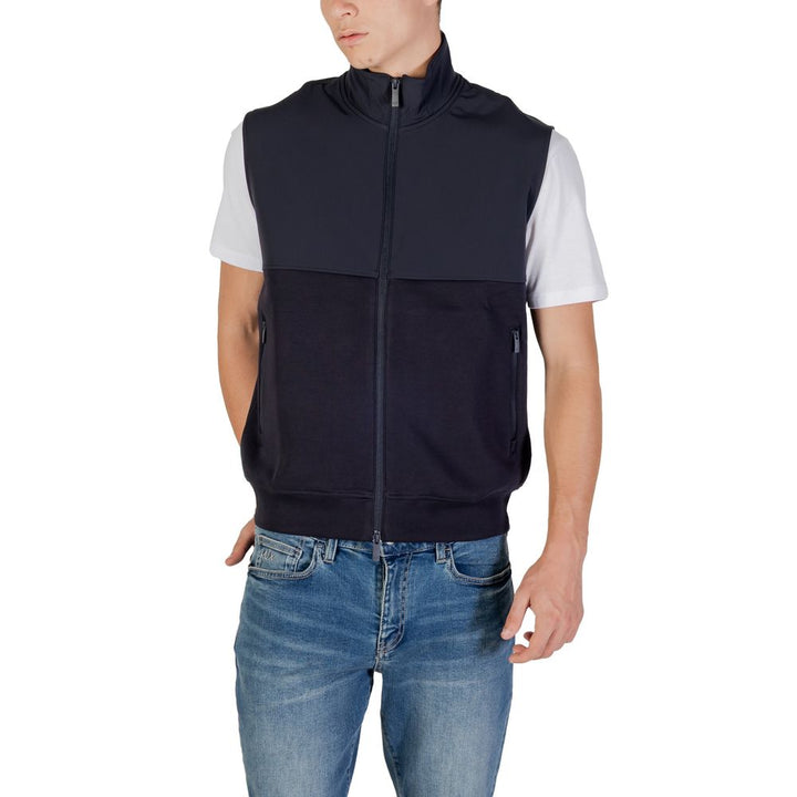 Armani Exchange Blue Cotton Sweatshirt