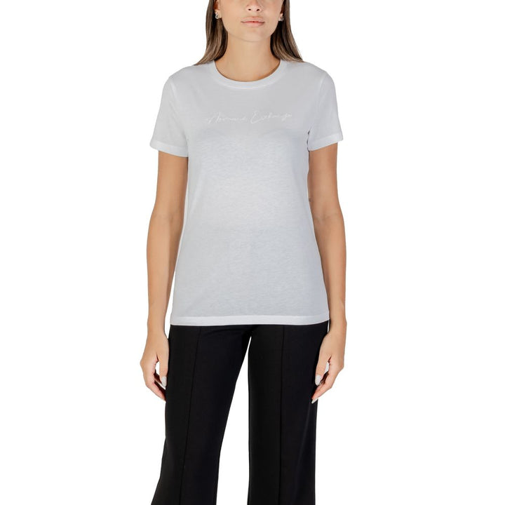 Armani Exchange White Cotton T-Shirt