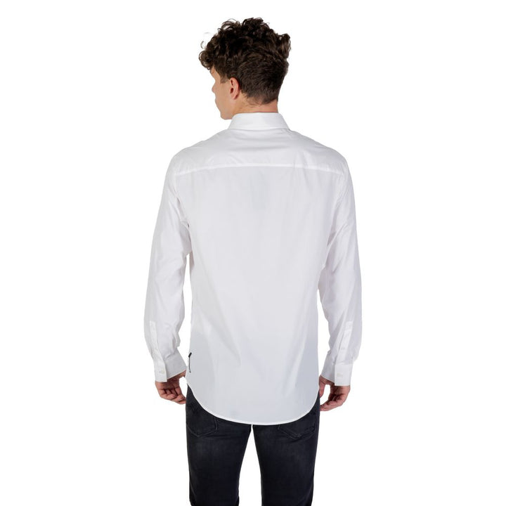 Armani Exchange Cream Elastane Dress Shirt