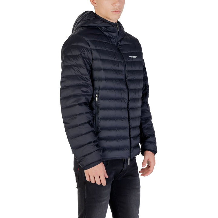 Armani Exchange Blue Polyamide Shell Jacket