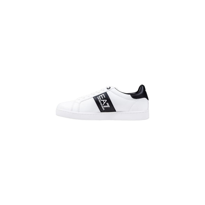 EA7 Emporio Armani Black And White Leather Low Top Sneakers