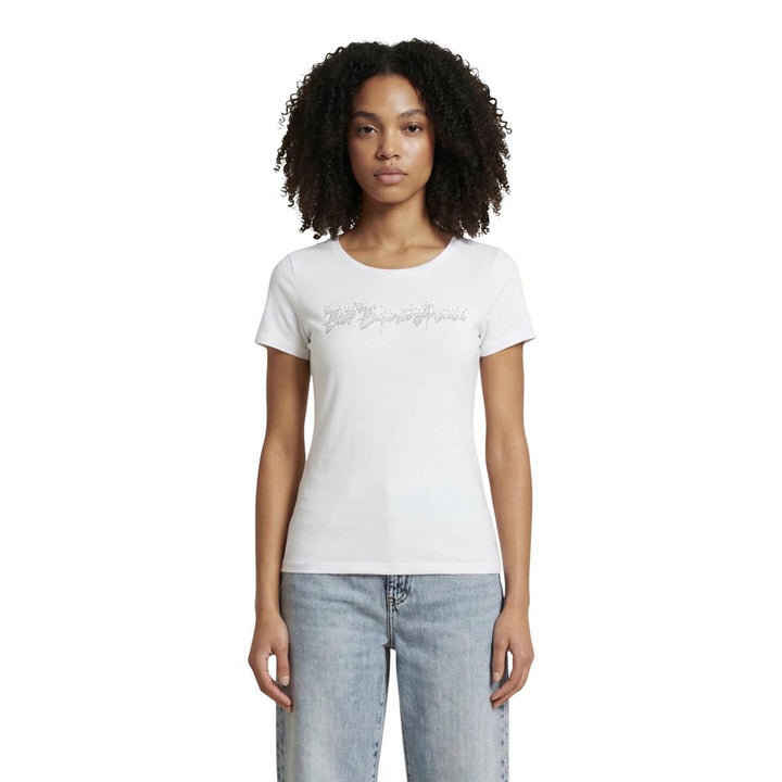 EA7 Emporio Armani White Elastane T-Shirt