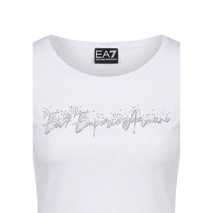 EA7 Emporio Armani White Elastane T-Shirt