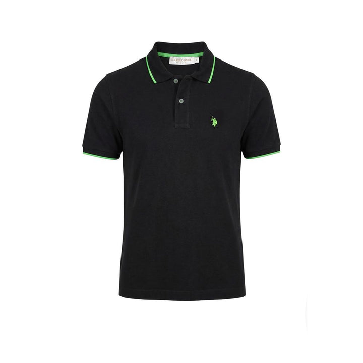 U.S. POLO ASSN. Black Cotton Polo Shirt